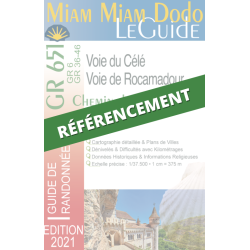 Voies Célé et Rocamadour : référencement Miam Miam Dodo + plaque (1 exemplaire papier du guide inclus)